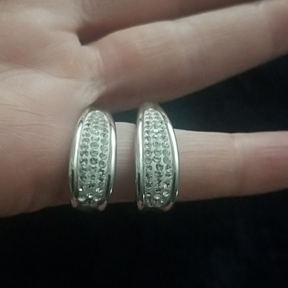 Sterling silver hoop earrings
